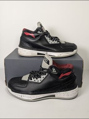 Li-Ning Way of Wade 2 Warrior Black Basketball Shoes Men Size 9
